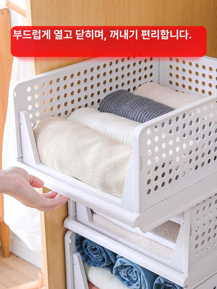 접이식 선반 수납바구니 가능 서랍식 분리대 레이어드 매대 이동식 철제 휴대용 바퀴 주방 - 상세 이미지 3