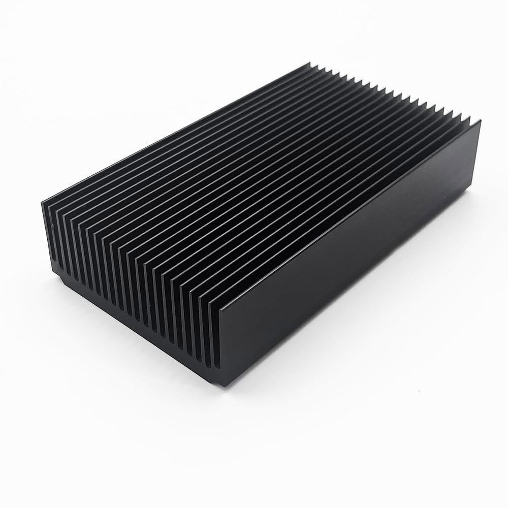 대형 알루미늄 방열판 4.72 x2.72 x1.06 인치 /120x69x27mm 냉각 블랙 산화물 라디에이터 22 핀 120mm 컴퓨터 LED 칩 전력 충전기 라우터 증폭기 PCB - 상품 이미지