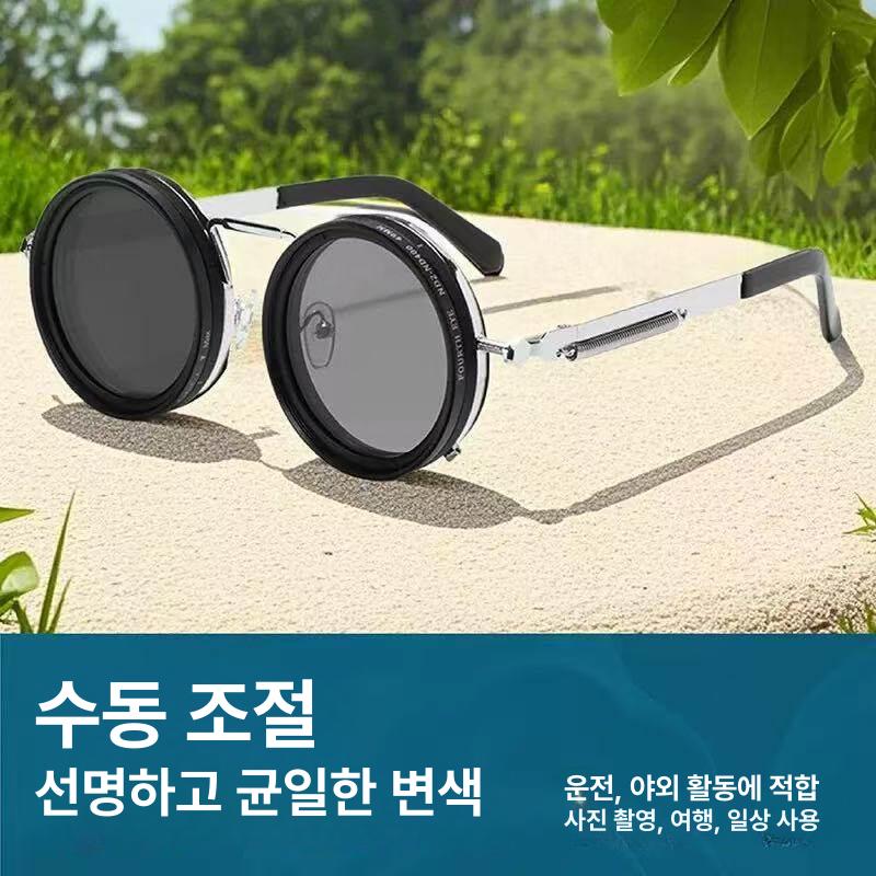 선글라스 미러안경 낚시 9단조절 클립 여행 수작업 거울 편광 조절 블루미러 고방강광 - 상세 이미지 4
