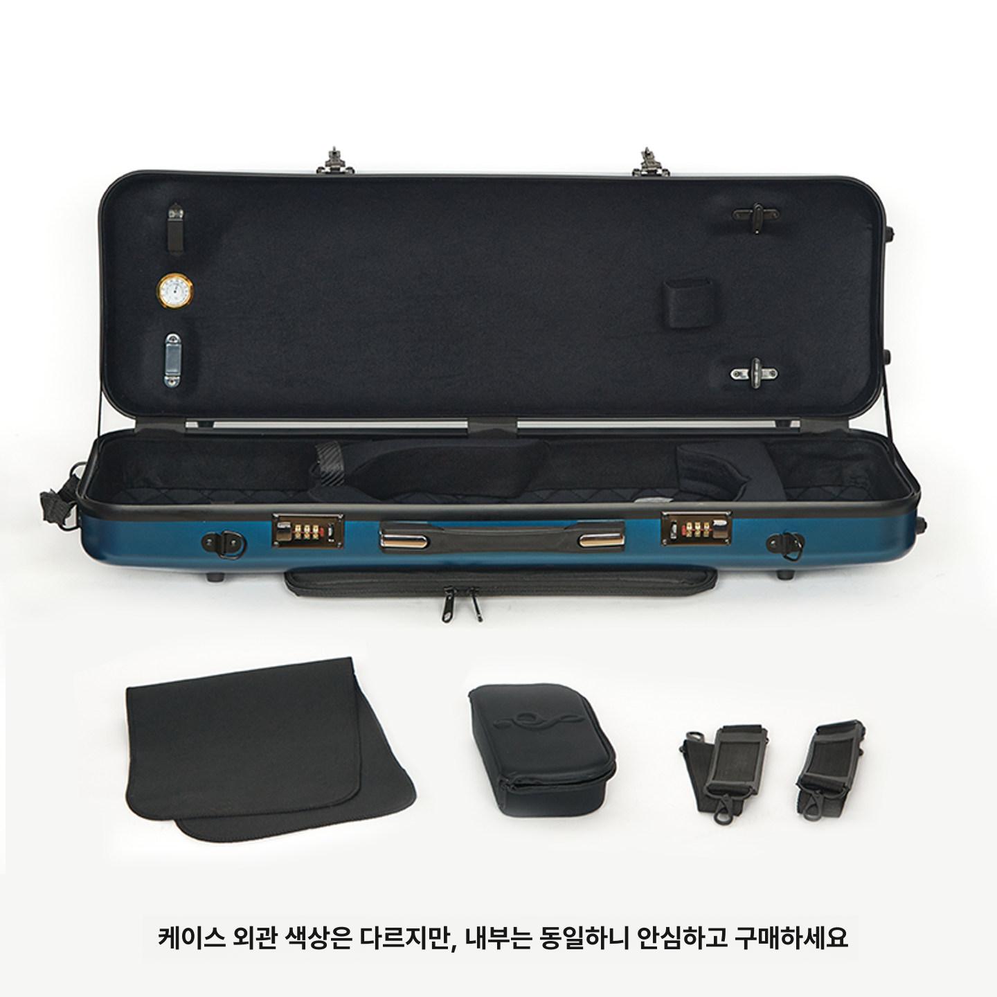탄소 하드케이스 바이올린 카본룩 경량 가방 케이스 보관 악보 - 상세 이미지 4