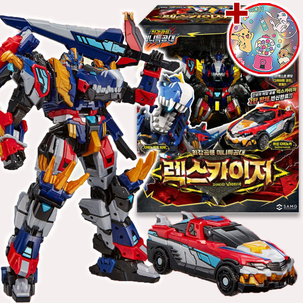 최강공룡 미니특공대 렉스카이저 장난감 티라노사우루스 공룡 변신 로봇 스티커 세트 - 상품 이미지