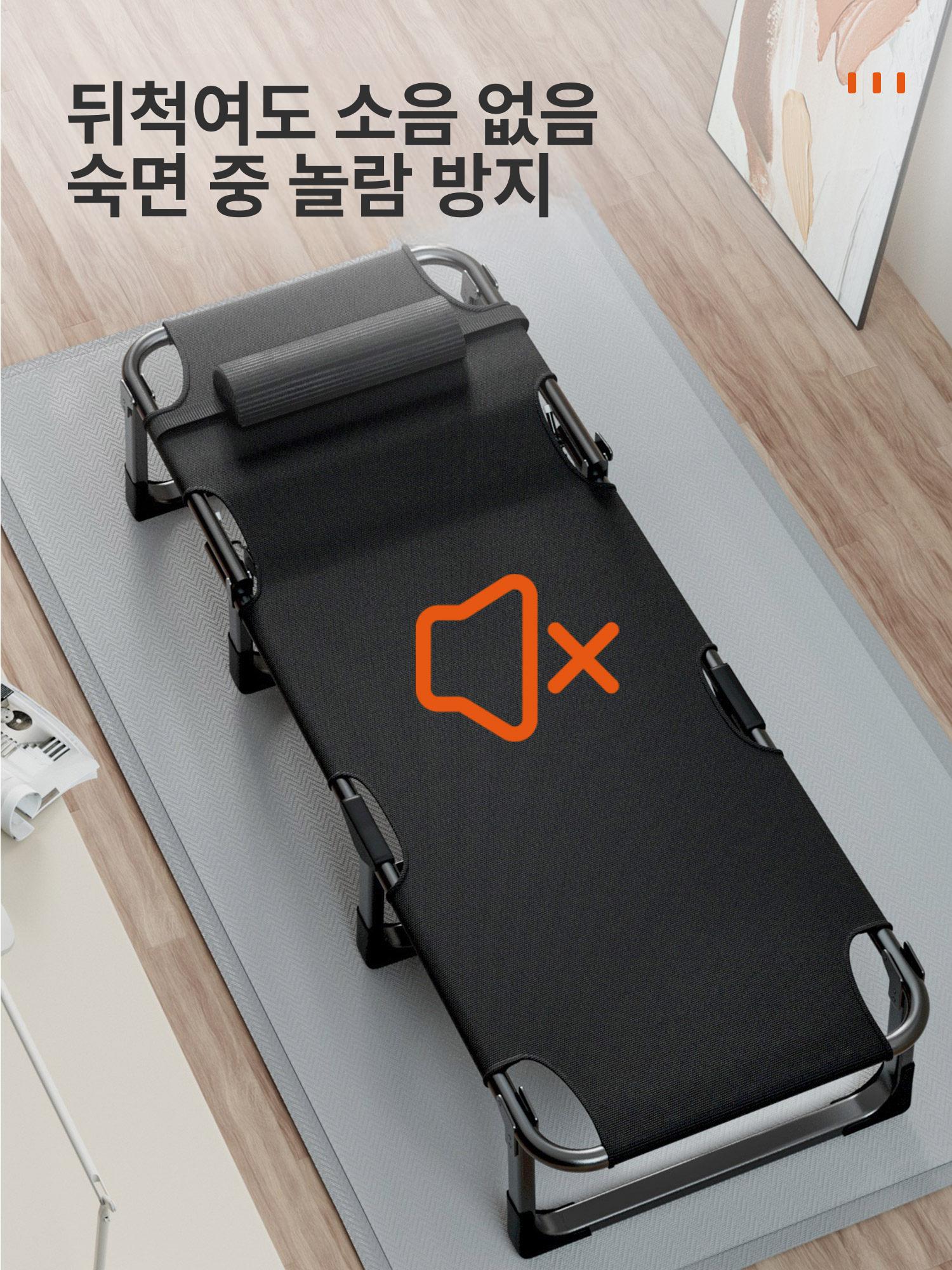 다목적 접이식 소파베드 사무실 간이 캠핑 휴대용 수납 확장형 소파침대 매트리스 원목 - 상세 이미지 3