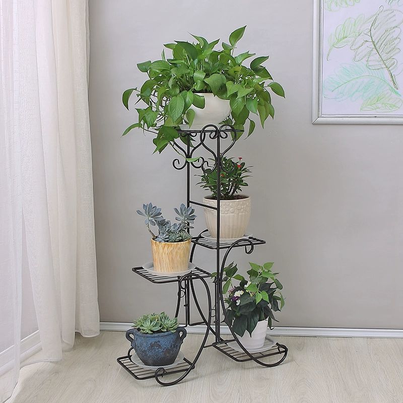 화분 거치대 철제 빈티지 대형 화분대 화분선반 정리대 발코니 꽃마차 야외 정원 디자인 - 상세 이미지 2