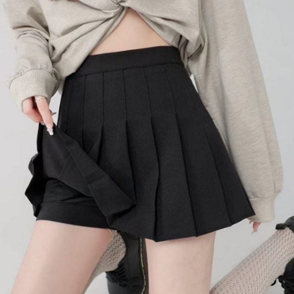 플레어 여성미 치마 바지 주름 플리츠 스커트 - 상품 이미지