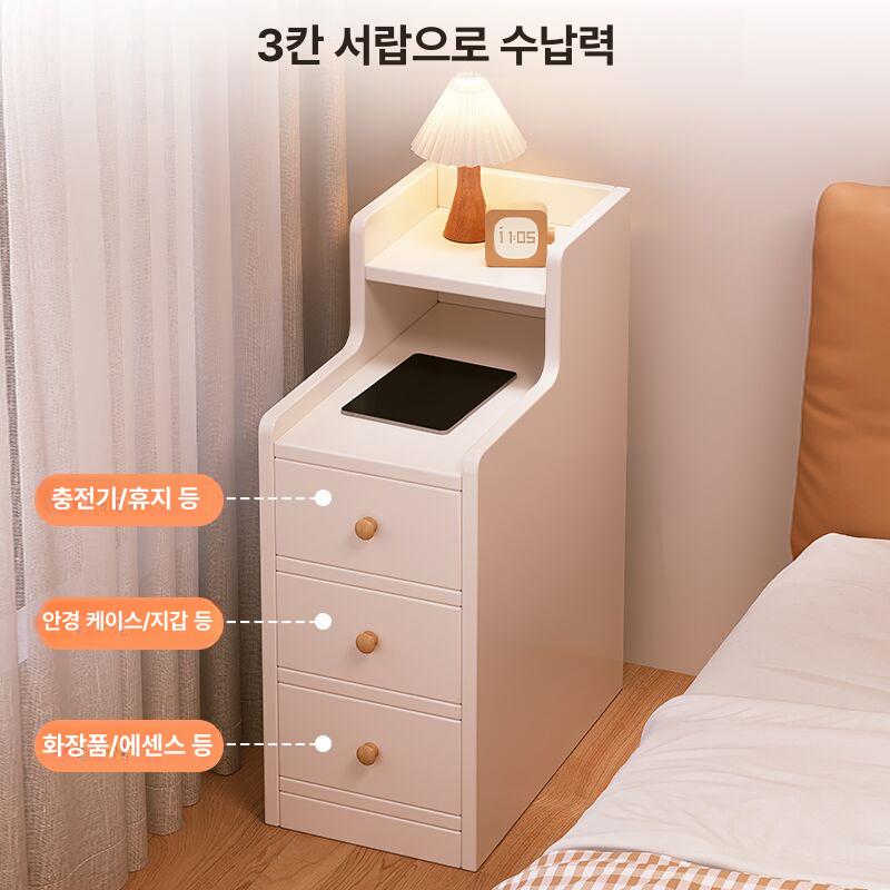 침실 미니협탁 서랍 원목 사이드테이블 나이트스탠드 수납 보조장 - 상세 이미지 3