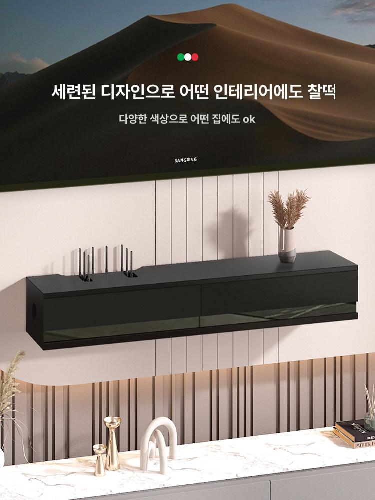 무타공 정리함 셋탑박스숨기기 공유기 수납 벽부착 콘센트커버 선정리 케이블 - 상세 이미지 3