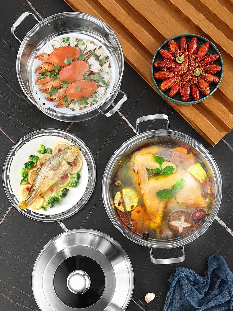 대형 찜솥 스테인리스 업소용 인덕션 스팀팟 조리기 전골용 스틸 야채찜기 - 상세 이미지 3