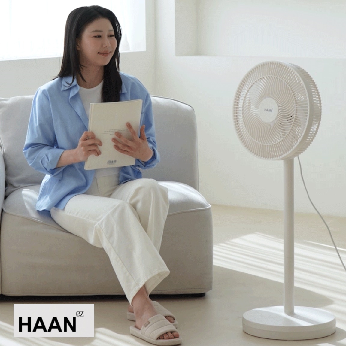 프리미엄 한경희 스탠드 선풍기 가정용 안방 좌석용 선풍기 좌식 선풍기 - 상품 이미지