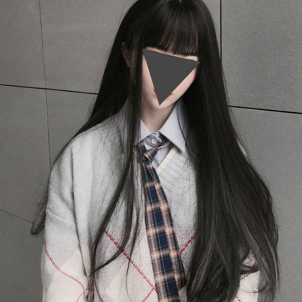 라이트 통가발 생머리 여성 통가발 스트레이트 애쉬 다크 - 상품 이미지