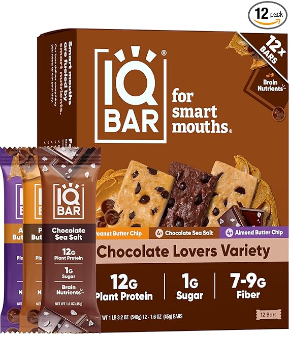 IQBAR 클린 플랜트 프로틴 바 초콜릿 러버스 12개 이미지 7