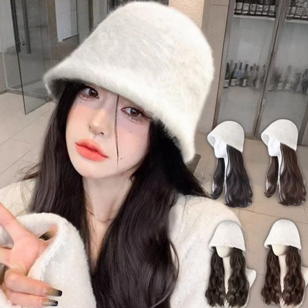 일체형 벙거지 가발 웨이브 여성 벙거지 가발 빅웨이브 고열사 - 상품 이미지