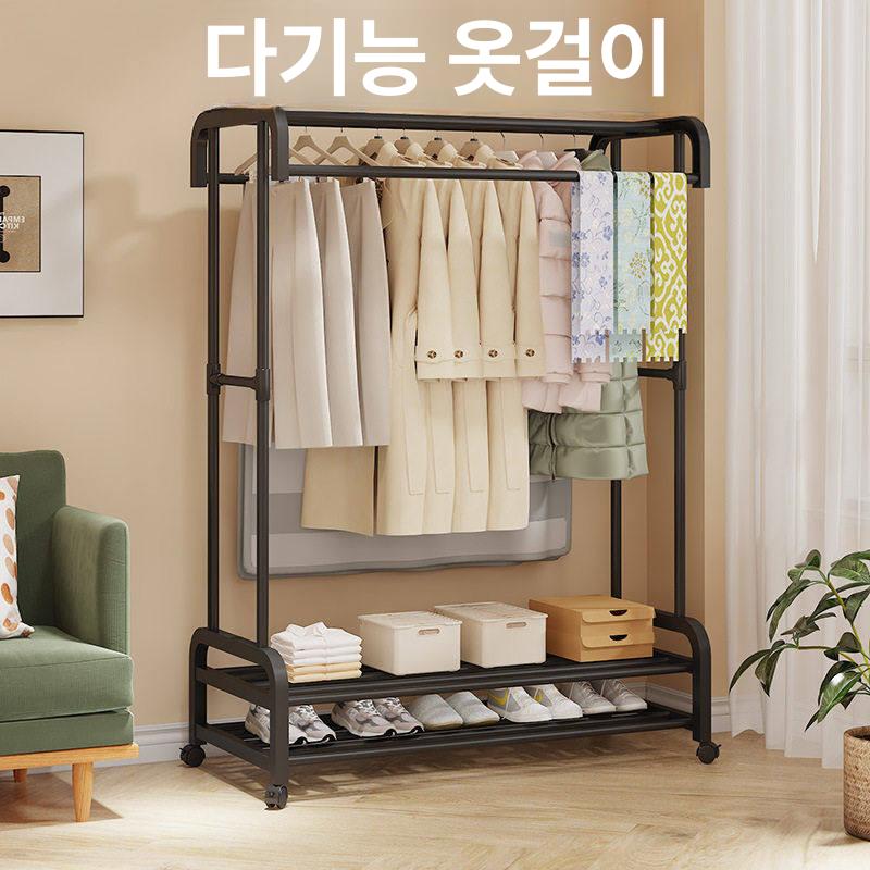 이동식 철제행거 선반 아치형 스탠드 거치대 튼튼한 드레스룸 시스템 조립식 이동식행거 - 상세 이미지 2