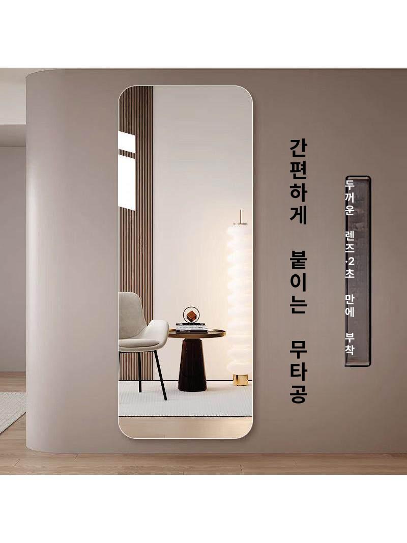 접착식 거울 벽걸이 골드 장식 육각 벽부착 카페 아치형 데코 육각형 부착식 인테리어 전신 - 상세 이미지 2