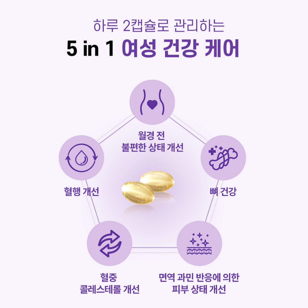 동화약품 감마리놀렌산 보라지유 플러스D 월경전 증후군 pms 60캡슐, 1개 이미지 4