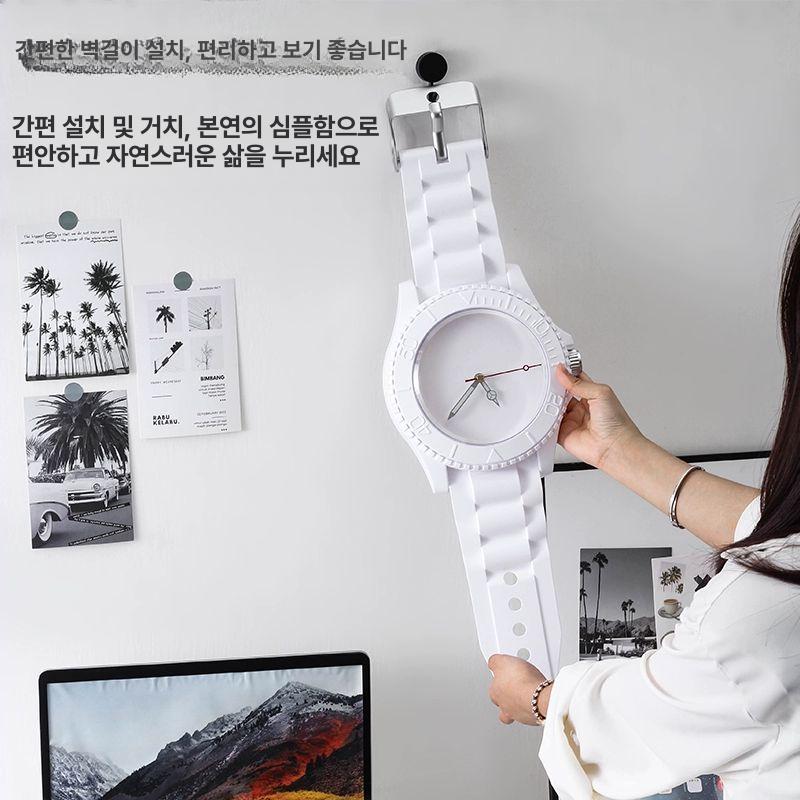 손목시계모양 벽시계 대형 패션 매장 사무실 거실 - 상세 이미지 3