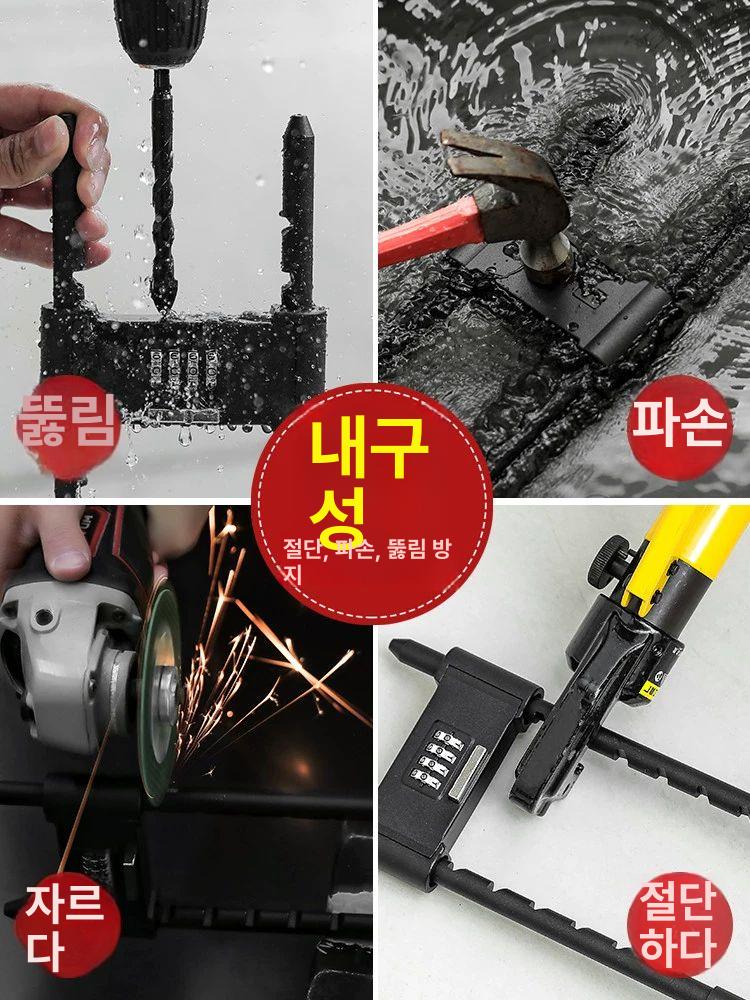 야외용 자물쇠 대형 번호키 패스워드 다이얼록 사물함 보안 도난방지 비밀번호 잠금장치 - 상세 이미지 5