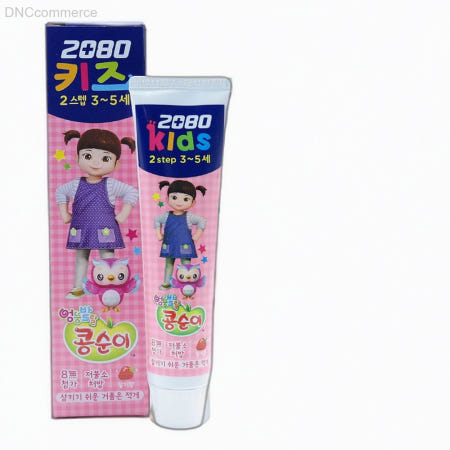 2080키즈 2Step 유아용 콩순이 치약 딸기향 75g 어린이구강케어 저불소어린이치약
