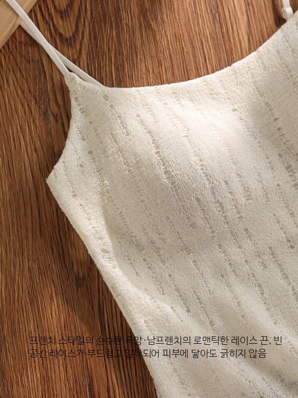 여성 여름 이너나시 슬림핏 모달 끈나시 브라패드 내장 민소매 탑 레이어드용 - 상세 이미지 2