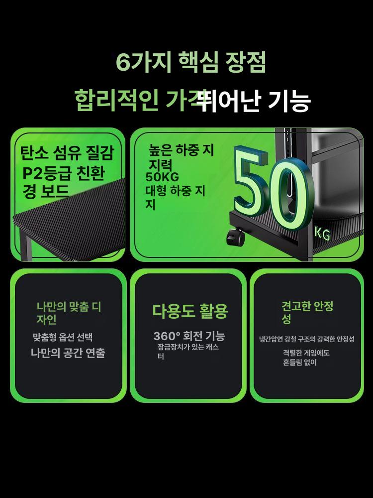 컴퓨터본체 선반 이동식 월넛 본체선반 정리 거치대 수납 대형월넛 대형 데스크탑 책상 보드 - 상세 이미지 3