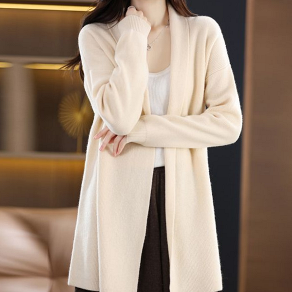 데일리 여성 가디건 루즈핏 가디건 노버튼 심플 환절기 가을 - 상품 이미지