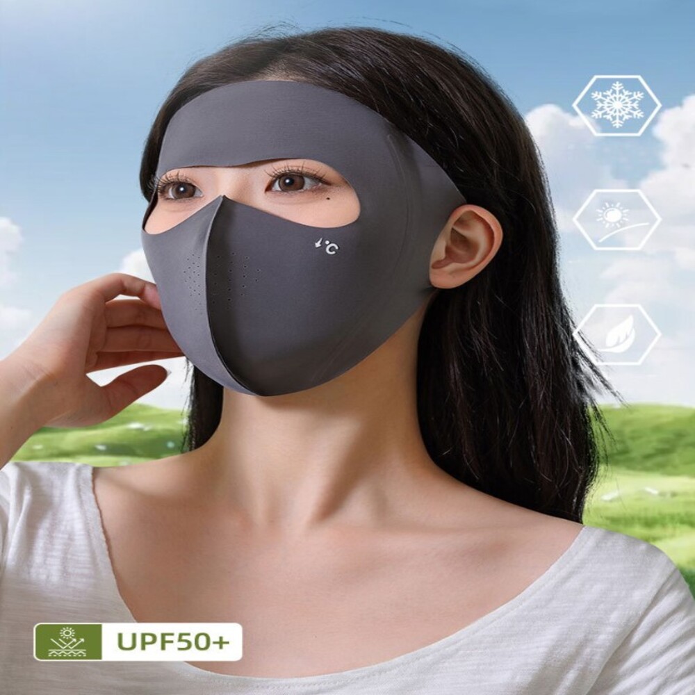 풀페이스 자외선차단마스크 upf50+ 여름 안면 냉감 러닝 골프 선 마스크 (여성용) - 상품 이미지