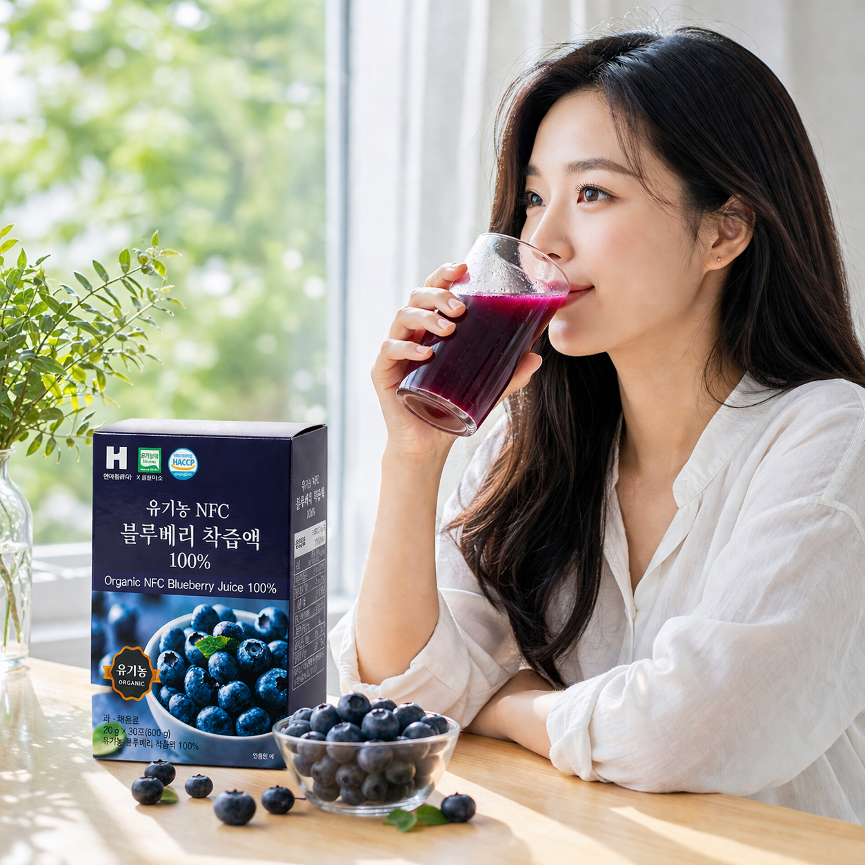 유기농 블루베리 착즙 스틱 nfc 착즙액 100% 20g, 30포, 2개 - 상세 이미지 3