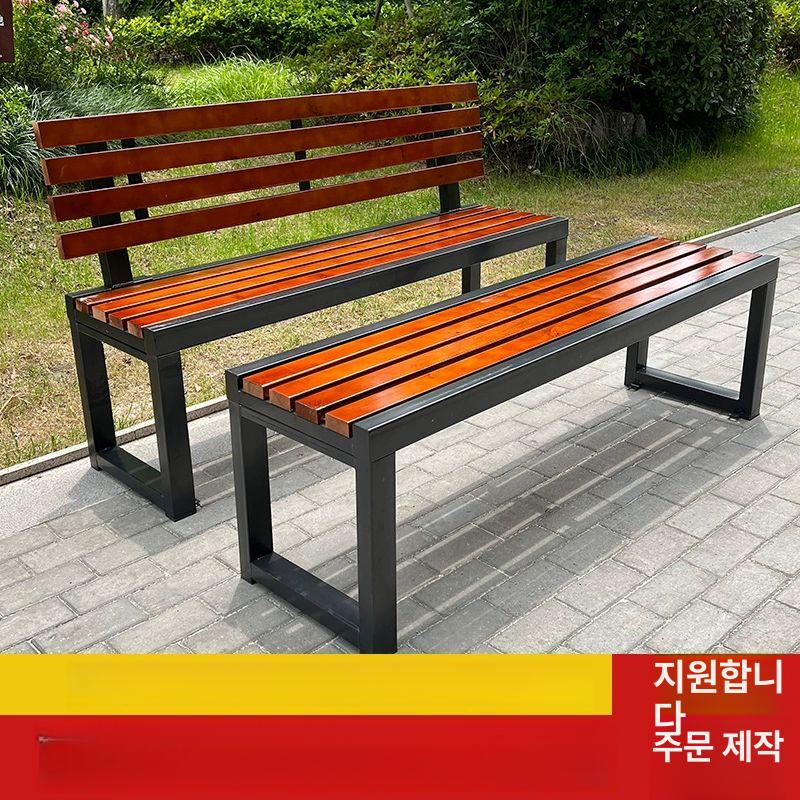 학교 공원 평 벤치 야외용 아파트 단지 조경 놀이 - 상세 이미지 3