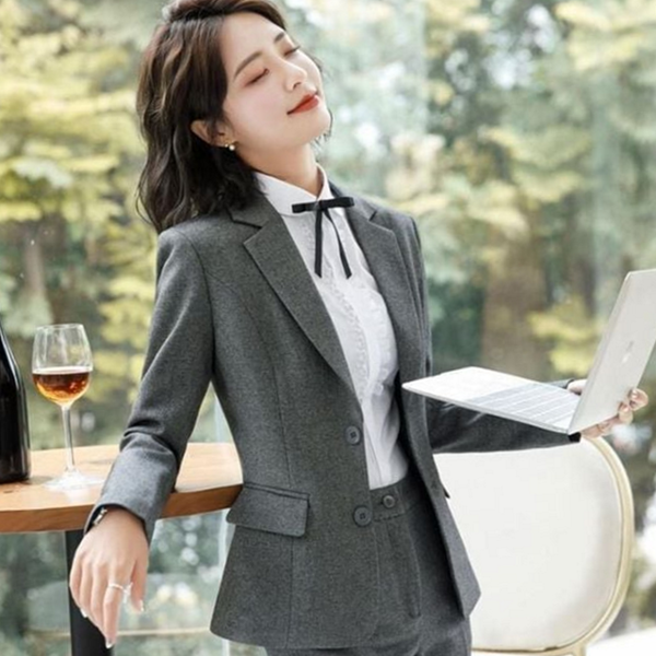 비즈니스 여성 정장 세미 여성 면접 정장 셋업 복장 - 상품 이미지