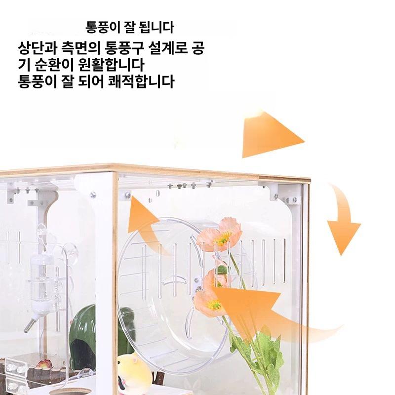아크릴 햄스터 케이지 피그미 대형 세트 조경 빈 다람쥐사육장 지트펫 - 상세 이미지 5