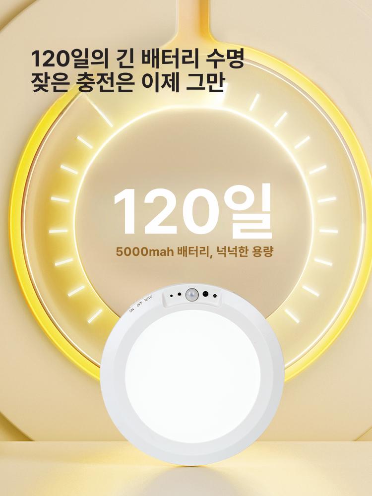 현관 센서등 복도 무타공 직부등 무선 모션감지 화장실 센스등 매입 계단등 계단 엣지 - 상세 이미지 2