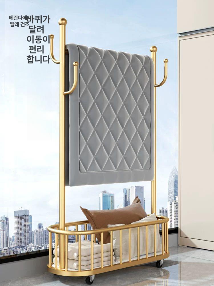 틈새 행거 드레스룸 이동식 수납랙 조립식 미니 옷걸이 컴팩트 거치대 - 상세 이미지 3