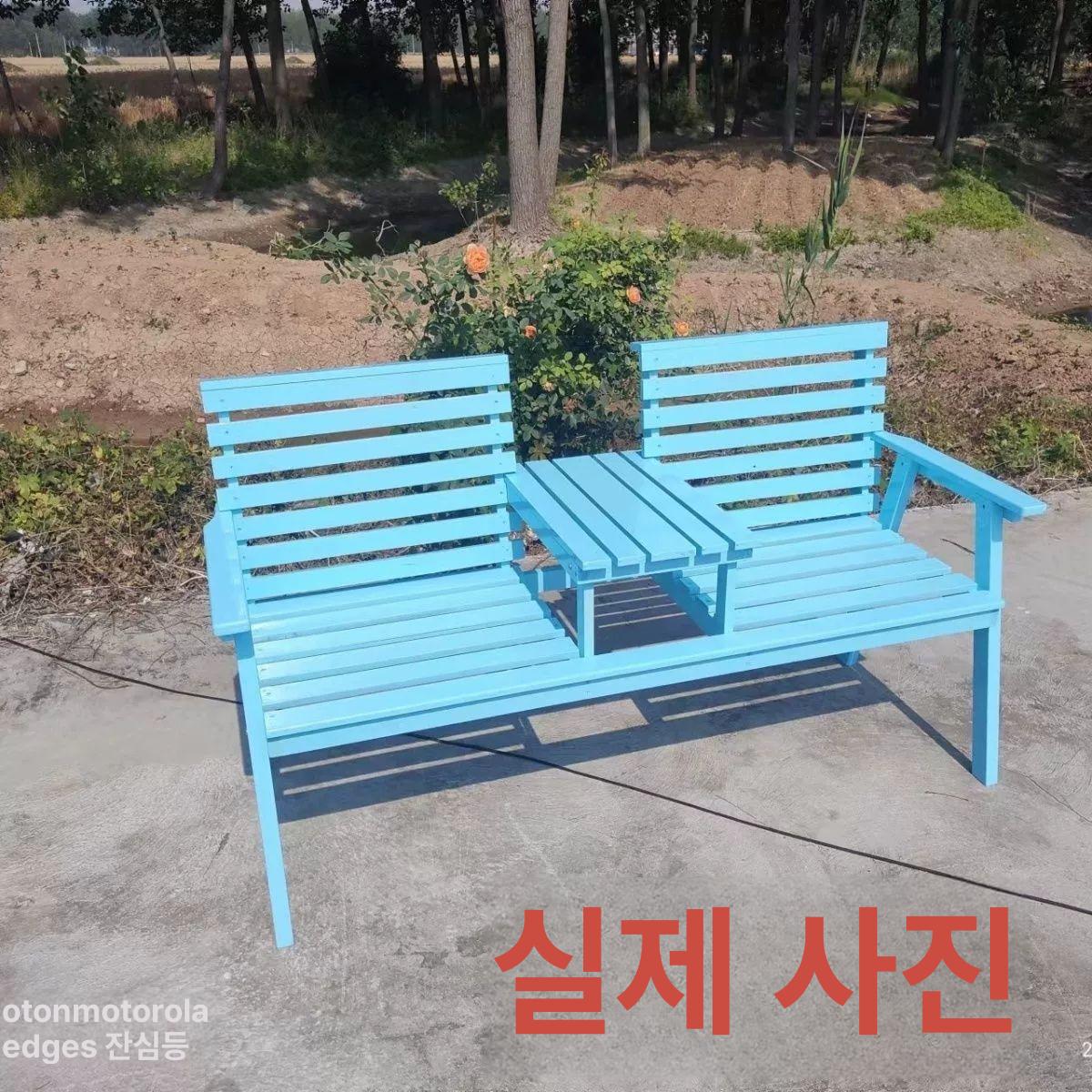 야외 벤치 원목 접이식 펜션 우드 나무 카페 인테리어 방부목 마당 발코니 옥상 테이블 - 상세 이미지 2