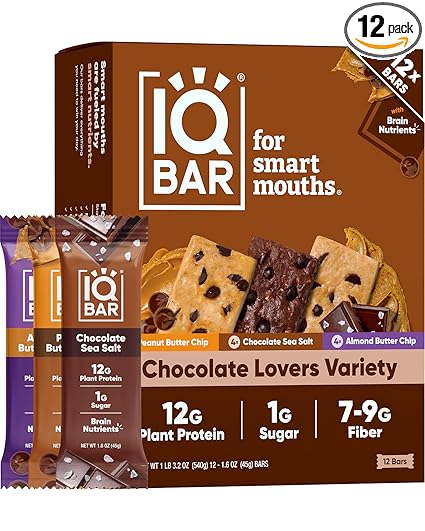 IQBAR 클린 플랜트 프로틴 바 초콜릿 러버스 12개 - 상세 이미지 4
