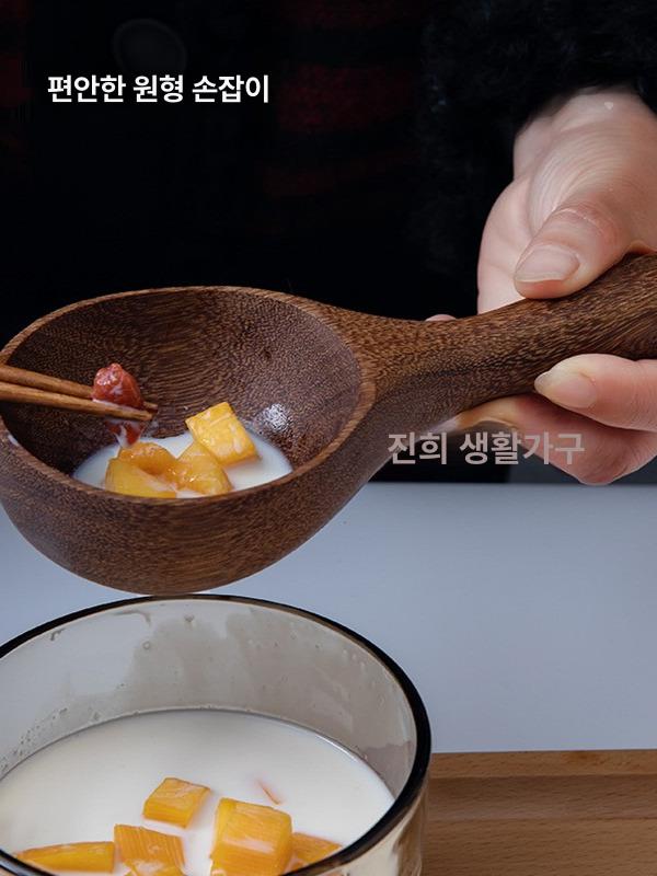 먹방 유튜버 숟가락 스테인리스 그릇 대왕 큰 보키 세라믹 국자 스푼 대형수저 - 상세 이미지 4