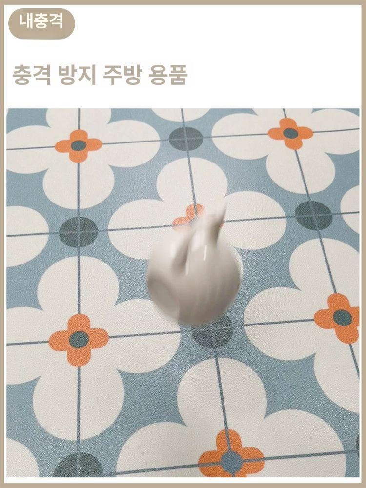 주방 매트 대형 pvc 욕실 세탁 쿠션 현관 바닥 발판 논슬립 - 상세 이미지 3