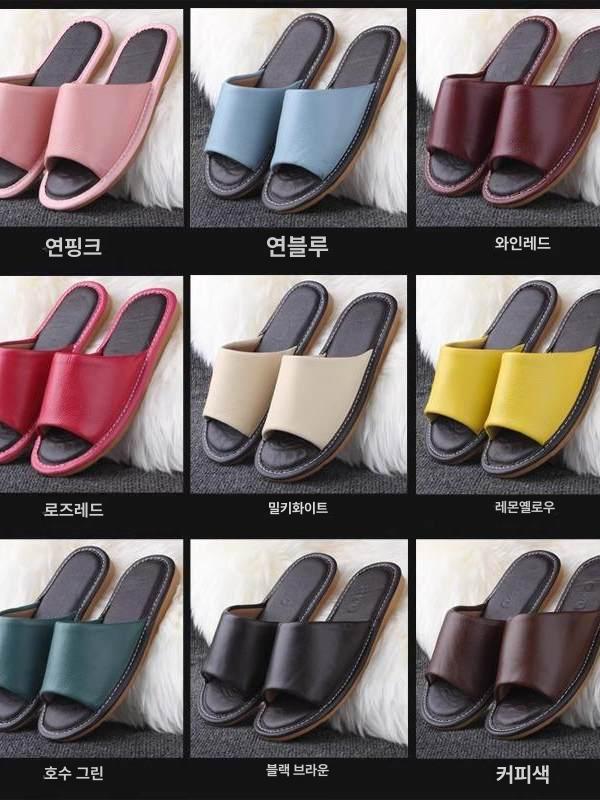 슬리퍼 여름 가정용 소프트 고급 가죽 실내화 바닥 호텔 홈 모텔 펜션 서재 - 상세 이미지 3
