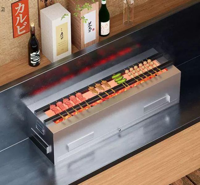 꼬치 구이 기계 야키토리 숯불 바베큐 화로 두꺼운 - 상품 이미지