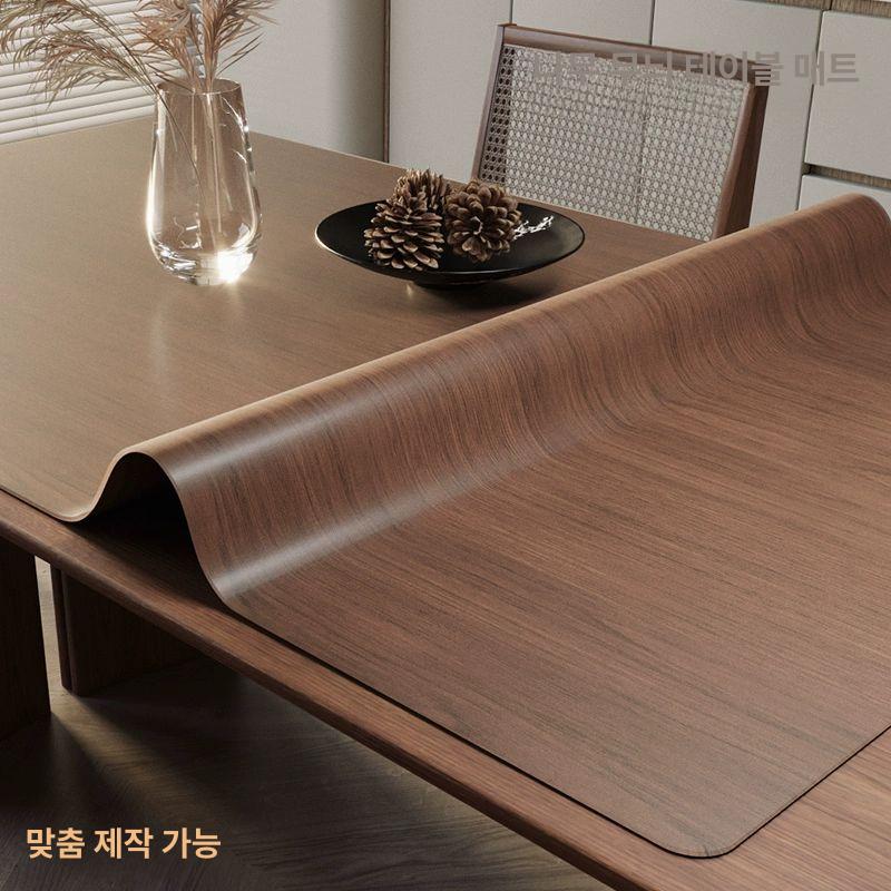 호두 데스크매트 나무 직사각형 원목 우드패드 테이블매트 앤틱 감성 - 상세 이미지 2