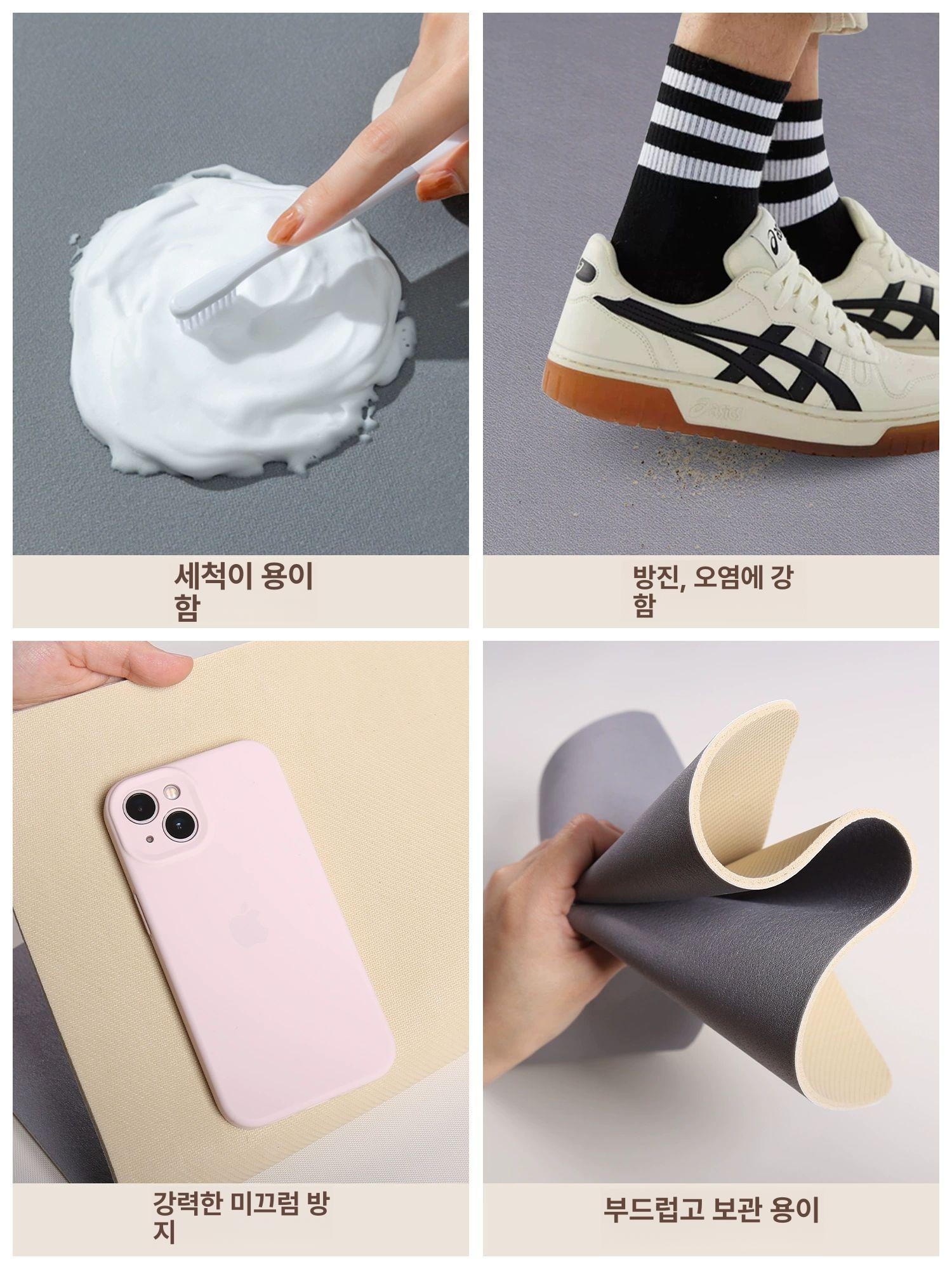 주방매트 나무무늬 바닥 인테리어 쿠션 현관 미끄럼방지 카펫 주방 세탁 매트 유럽풍 우드 - 상세 이미지 5