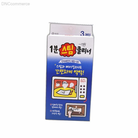 애경 1분 스팀 클리너 전자레인지 세정 시트 3매 1EA 전자레인지세정제 위생관리