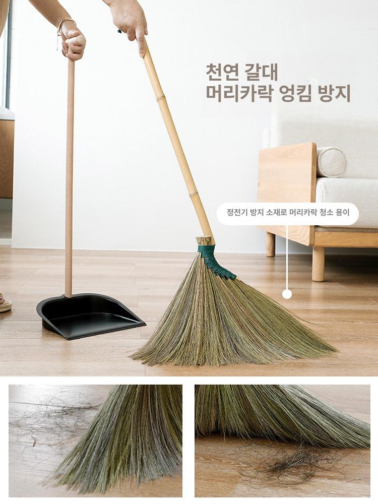 빗자루 쓰레받기 스탠딩 스테인리스 콤보 실내 로비 가능한 가정용 스틸 세트 조절 주방 - 상세 이미지 2