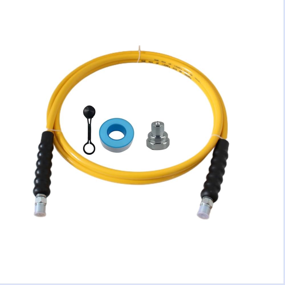 LX 유압 10 10000psi 고압 호스 CH-604 커플러 3/8 NPT 스레드 어셈블리, 1/4 ID x 10피트(Yellow, 10000 PSI 3/8 - 상세 이미지 2