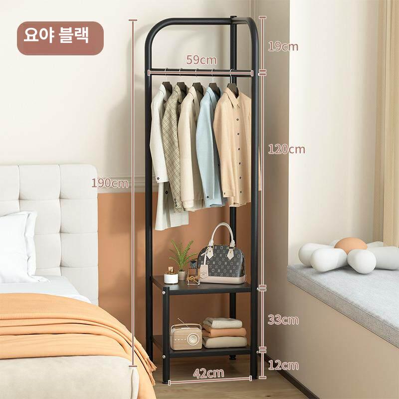 코너 행거 미니 수납 옷걸이 스탠드 소형 시스템 랙 외투 좁은공간 - 상세 이미지 3