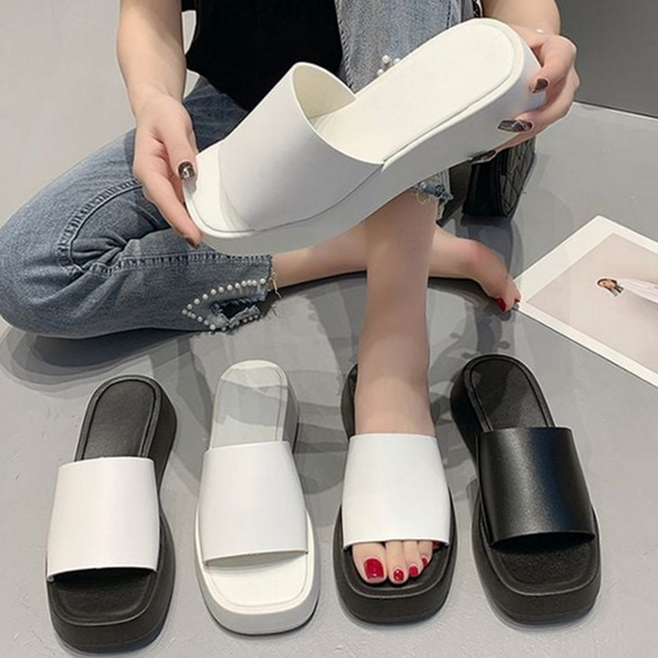 데일리 여성 슬리퍼 중굽 여성 사무실 슬리퍼 쿠션 여름 - 상품 이미지
