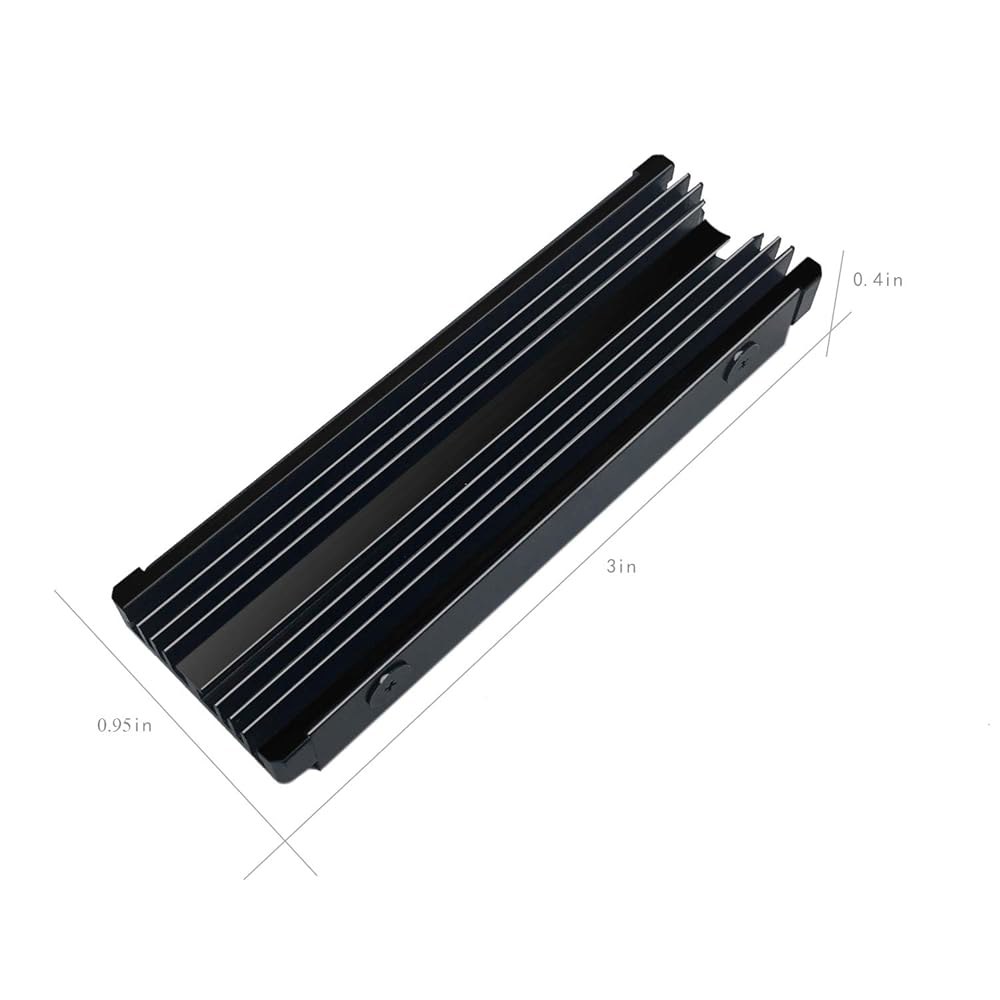 PS5 PCIE NVME 또는 SATA m2 2280 SSD 냉각용 M.2 히트싱크 쿨러 블랙 2피스 black - 상세 이미지 3