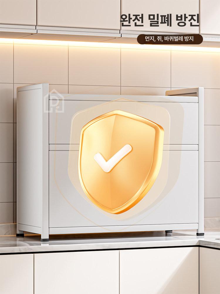 주방 수납장 서랍장 조미료 부엌 다용도 상부장 좁은 싱크대 홈카페 선반 캐비닛 슬림 틈새 - 상세 이미지 3