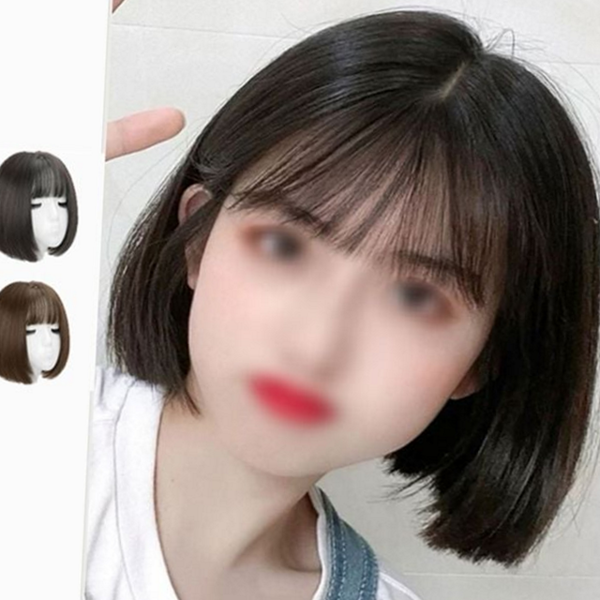 데일리 통가발 웨이브 여성 단발 앞머리 가벼운 볼륨 - 상품 이미지