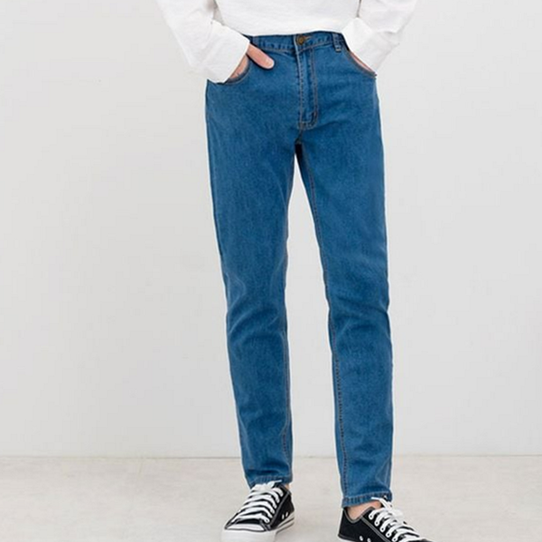 데일리 남성 일자 청바지 캐주얼 데님 팬츠 - 상품 이미지