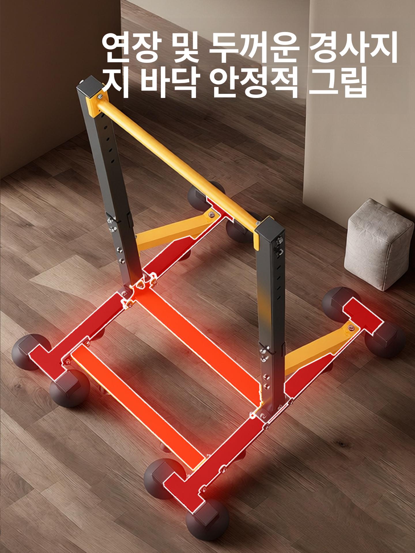 실내 철봉 풀업바 머신 블랙 홈짐 천장 등운동 기구 홈트레이닝 스트레칭 - 상세 이미지 4