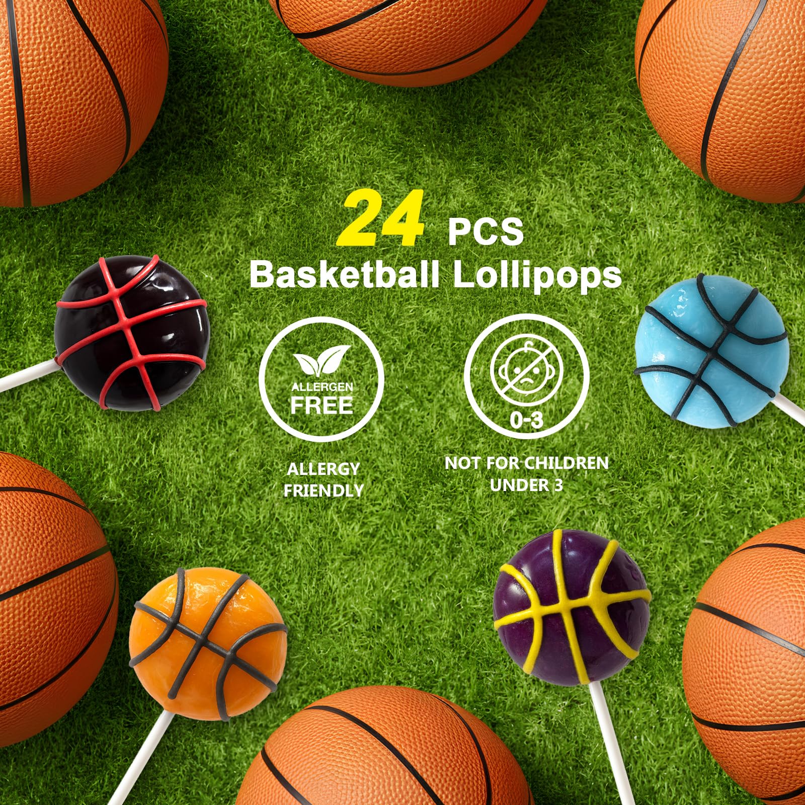 슬램덩크 농구공 롤리팝 캔디 24개입 - 상세 이미지 3